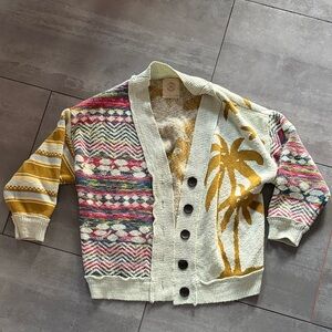 Urban Outfitters Knit Sweater with Green and Brown Accents